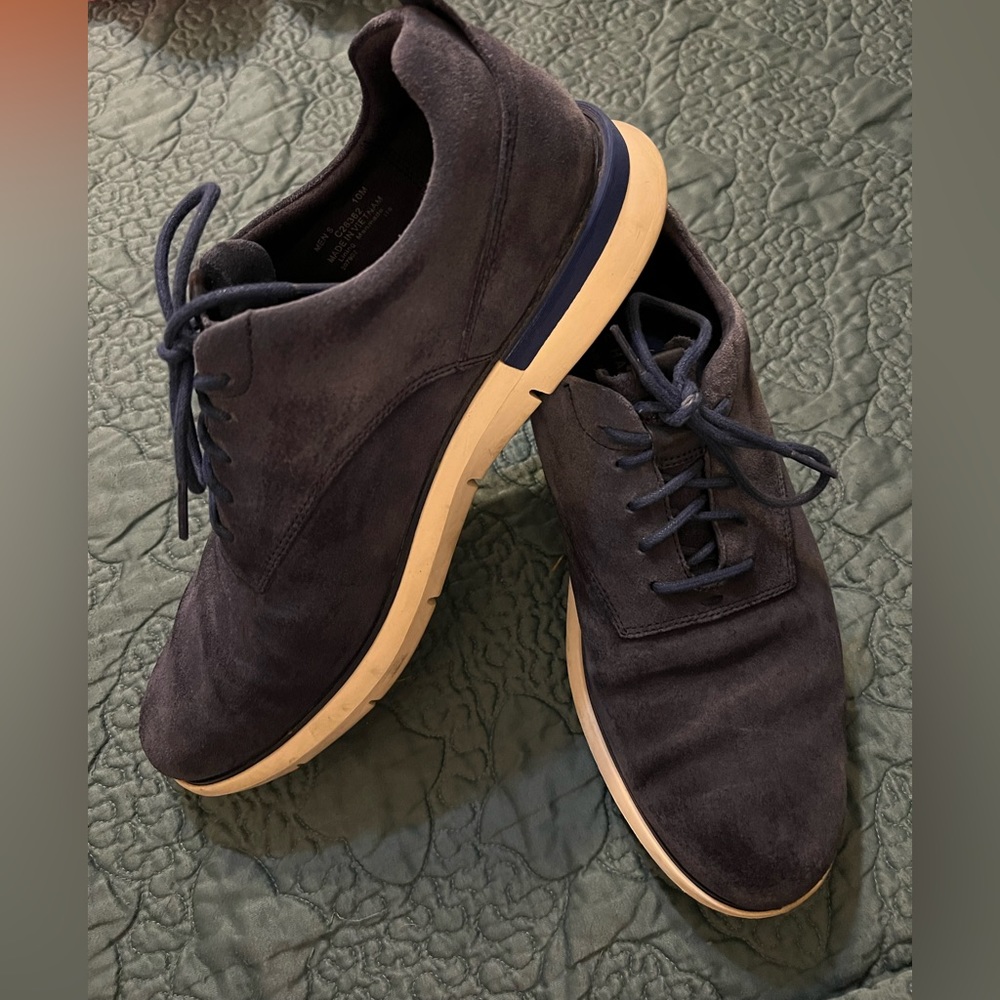 Navy blue suede Cole Haan loafers size 10m